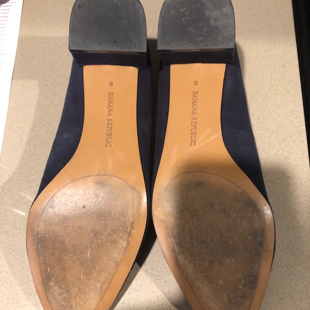 Banana Republic navy suede loafers